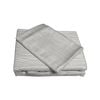 CottonMore Bamboo Cotton Striped Pattern Doona Duvet Quilt Cover Set Grey - Queen