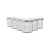 Argon Tableware 90ml Glass Jam Jars With Airtight Silver Lids - Set Of 6 Empty Screw Top Kitchen Storage Preserving Jar