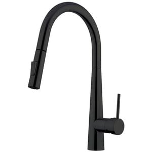 Foreno E-Steel Gooseneck Pulldown Sink Mixer Matte Black