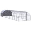 vidaXL Outdoor Chicken Coop Hen House Pet Cage Chicken Run Galvanised Steel