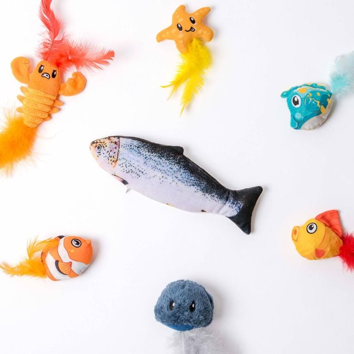 Paws & Claws 28.5 x 8cm Assorted Catsby Flippy Fish Cat Toy - Bunnings ...