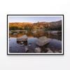 Lake Surrounded By Rocks, Trees  Print 100% Australian Made 90x60cm  (Poster)