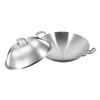 SOGA 42cm Stainless Steel Double Handle Wok Frying Pan with Lid