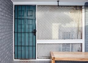 DIY Step Image - How to install a security door . Blob storage upload.
