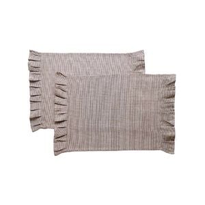 Check Placemat Set of 4 Earth Brown