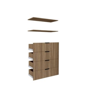 Lugna Cove 4 Drawer 2 Shelf Insert Kit - To Suit 900 x 380mm Cabinet Shell