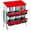 Advwin 6 Holes Chicken Nesting Boxes Metal Chicken Egg Laying Box Egg Collection