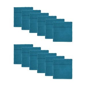 12PK Capri Soft Absorbent Facewash Bathroom Washcloth Towel 30x30cm Teal