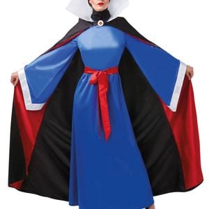 Disney Evil Queen Halloween Costume for Women with Dress, Cloak, and Crown – Purple Colour, Medium