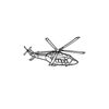 Ignite Laser AgustaWestland AW139S - Advanced Twin-Engine Helicopter Silhouette Metal Wall Art Coated Black 47 inch - 120 cm