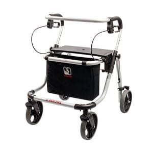 Euro Rollator Walker - Lightweight & Adjustable Mobility Aid with Large Wheels - Small