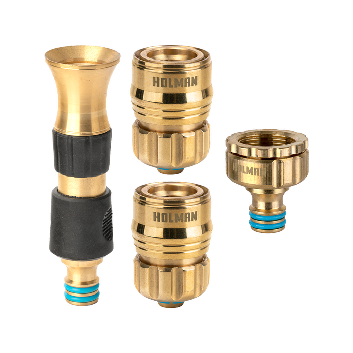 Holman 12mm Brass Hi Flow Nozzle And Connector Set