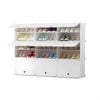 SOGA 5 Tier 3 Column Shoe Rack White