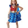 Wonder Woman Premium Girls Sequined Superhero Costume - 9-10