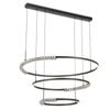 Telbix Brera Contemporary Pendant Hanging Lamp Light Metal Aluminium Crystal Silicon Black Sand