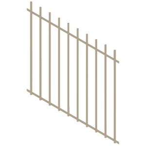 ProtectorAl 350 - 1200 x 1200mm Paperbark Raked 16-30º Batten Pool Fence Panel
