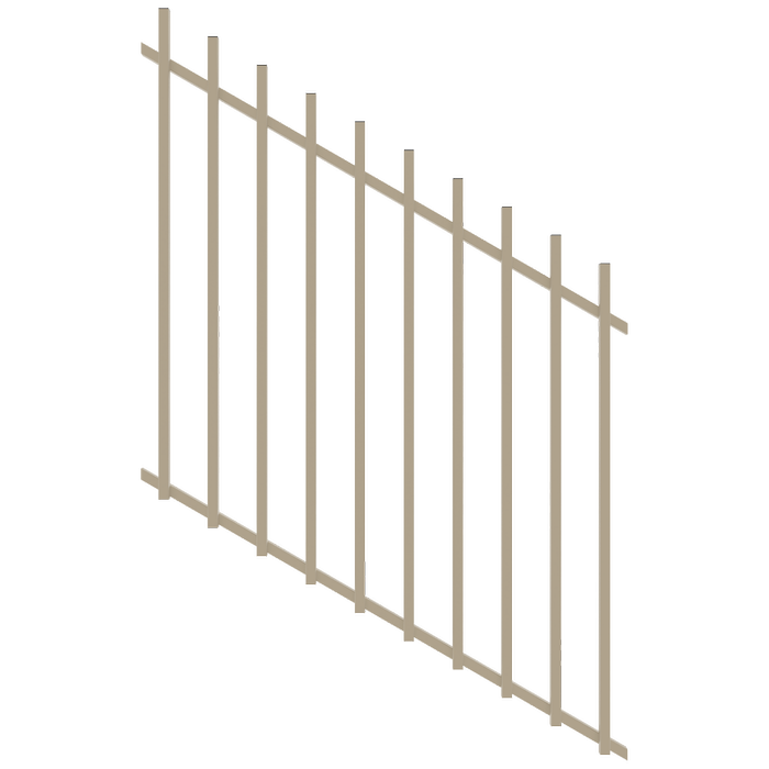 ProtectorAl 350 - 1200 x 1200mm Paperbark Raked 16-30º Batten Pool Fence Panel