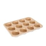 Nordic Ware Naturals Non Stick Muffin Pan 12 Cup Gold