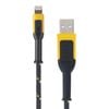 DeWALT 1.2m Lightning To USB Charging Cable Reinforced With Kevlar