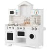 Costway Pretend Playset Kids Kitchen Wooden Role Play Cooking Set