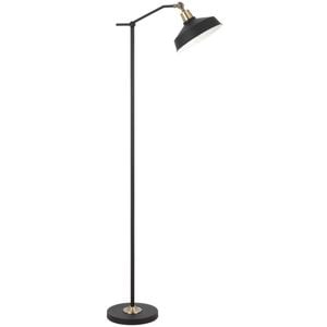 Telbix Kylan Modern Standing Floor Lamp Light Foot Switch Metal Black Matte