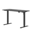 Advwin Standing Desk Electric Height Adjustable 120x60cm Black Desktop Black Frame