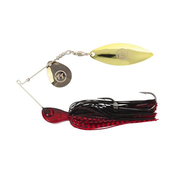 TT Lures 5/8oz Vortex+ Spinnerbait Fishing Lure - Red Nightmare