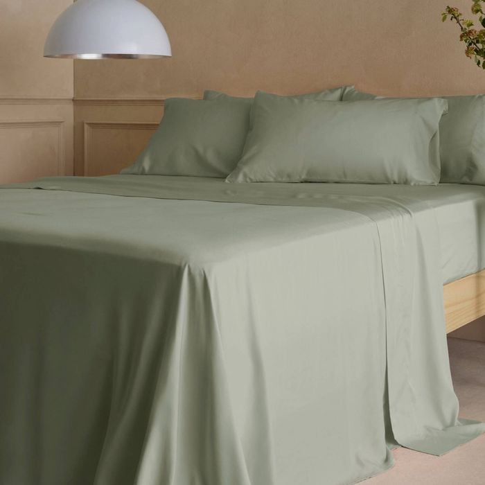 Bedding Co. Organic Bamboo Sheet Set Soft 350TC Sage Green Single
