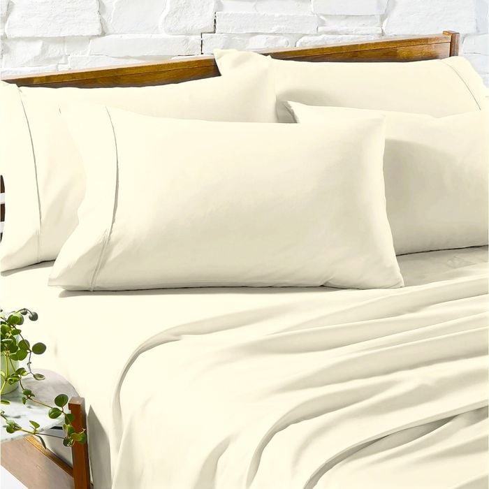 Renee Taylor 1200 Egyptian Cotton Sheet Sets Deep Queen Ivory