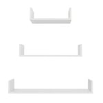 European Cabinetry 3 Piece White Oslo Shelf Kit