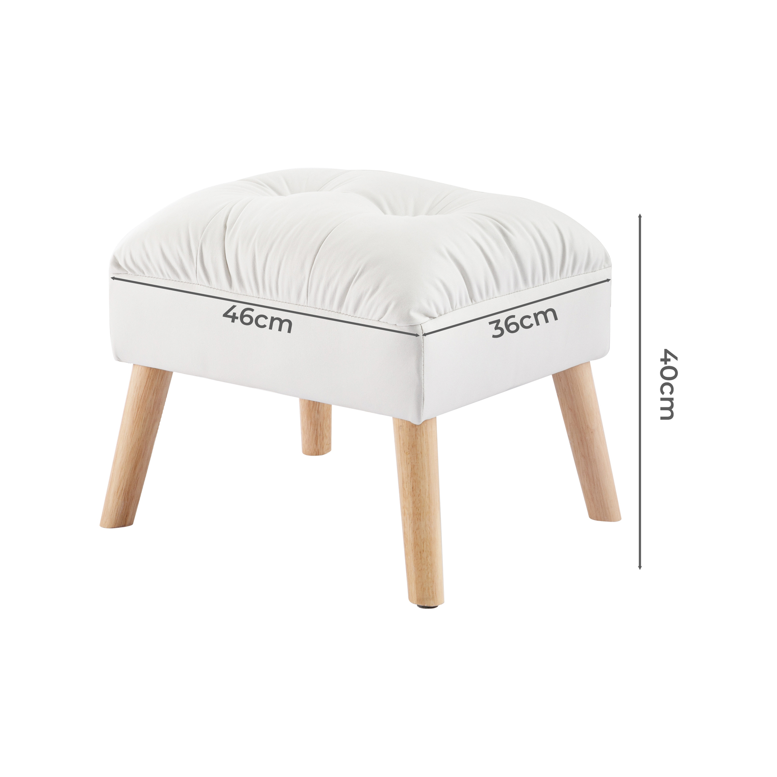 Levede Accent Ottoman Chair Footstool Leathaire Vanity Makeup Stool Lounge White Bunnings Australia