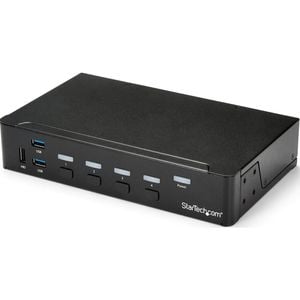 StarTech.com KVM Switchbox - TAA Compliant - 4 Computer(s) - 1 Local User(s) - 1920 x 1080 - 11 x USB