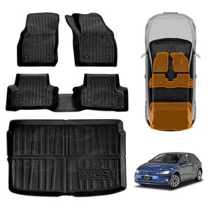 Floor Mats Boot Liner for Volkswagen Polo MK6 Hatch 2018-Onwards Cargo Car Trunk Luggage Tray