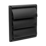 Deflecto Gravity Louvre Plastic Vent - 150mm (Black)