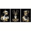 3pcs Retro Horror Theme Portrait Print 100% Australian Made 3 x 40x60cm (Metal Print)