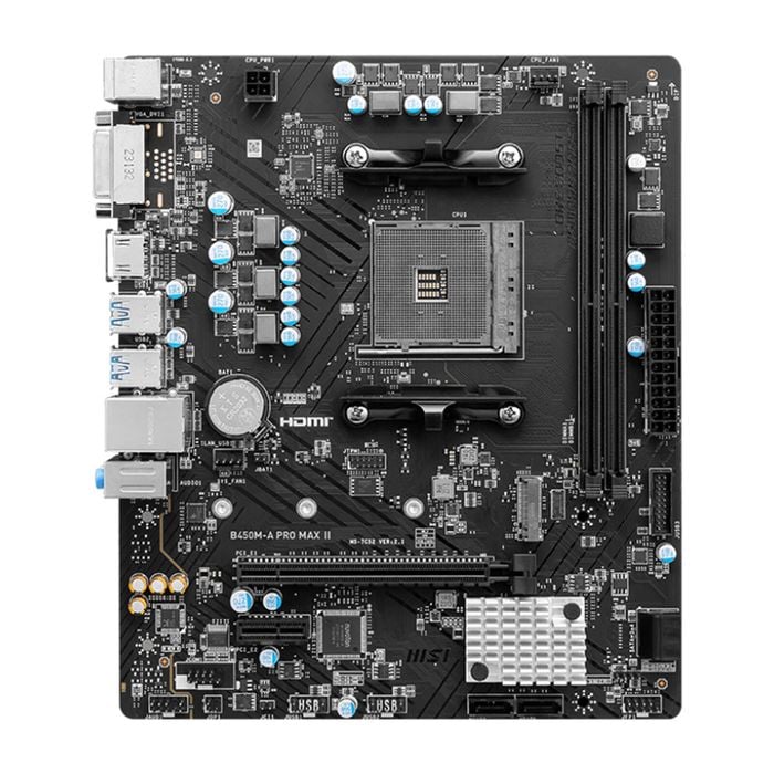 MSI B450M-A PRO MAX Motherboard  AM4 Ryzen Support