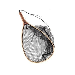 Snowbee Wooden Trout Fishing Landing Net With 6mm Rubber Mesh Large (45 x 30cm)