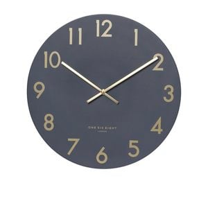 One Six Eight London Jones Silent Wall Clock 40cm Charcoal Grey