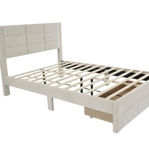 Hernan Bed Frame with Drawer - Double