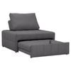 Maestro Furniture Blaise Fabric Relaxing Accent Armchair Lounge Couch Sofa Bed Dark Grey