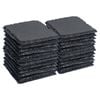 Argon Tableware 10cm Square Slate Coasters - Set Of 24 Drink Coasters Stone Natural Slate Drink Placemats Mug Glass Cup Mats