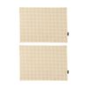 2x 4pc Bas Phillips Printed Linen Looks Placemat Set Green Check 33x45cm