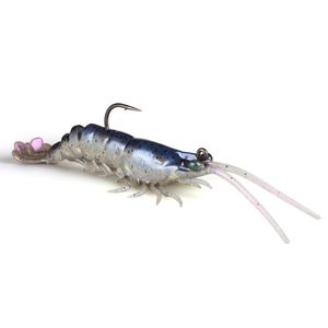 Zman PrawnZ Elite 3.5" Pre Rigged Soft Plastic Fishing Lure White Prawn