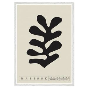 Galrie Henri Matisse Bold Black Cutout Art Print Modern Minimalist Decor, White Frame, A1 60 x 84cm (23 x 33inch)