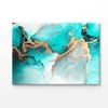 Ocean Blue & Gold Marble Abstract Print 100% Australian Made 120x90cm (Stretched Canvas)