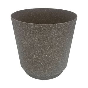 Eden 18cm Brown Round Stonelite Self Watering Plastic Pot