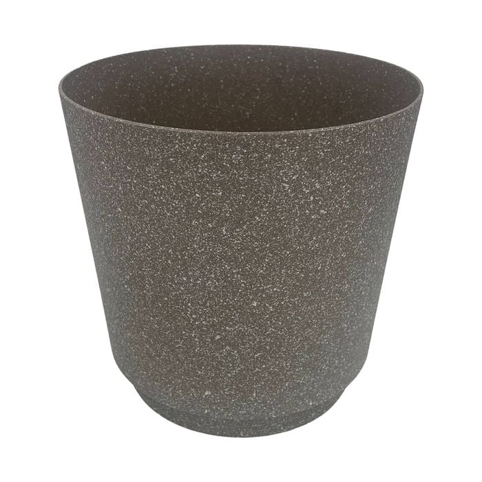Eden 18cm Brown Round Stonelite Self Watering Plastic Pot
