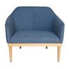 Sk Designer Living | Bojan Occasional Chair | Natural Legs - Blue Fabric
