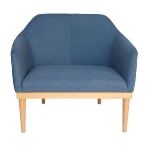 Sk Designer Living | Bojan Occasional Chair | Natural Legs - Blue Fabric