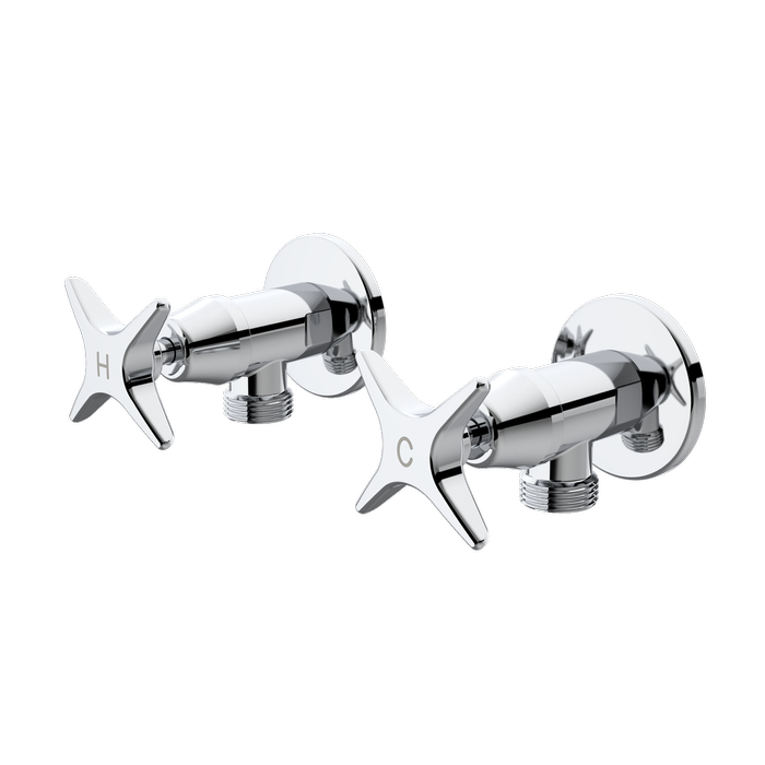 Caroma Chrome Elegance II Washing Machine Set